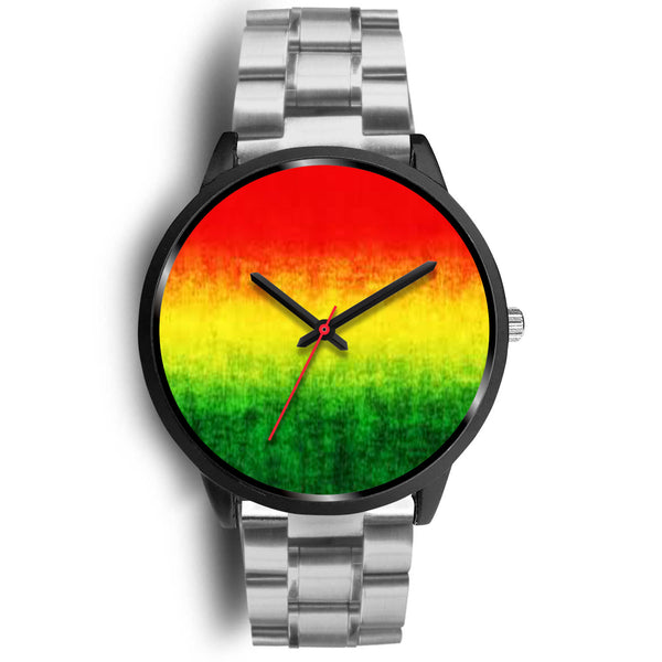 Rasta Red Green And Gold Watch