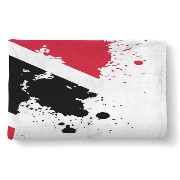 Trinidad Flag Splash Plush Blanket