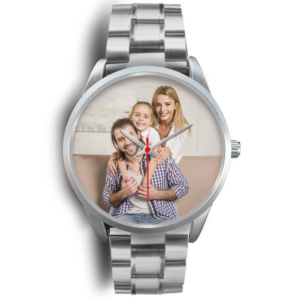 Personalized Silver Custom Photo Watch