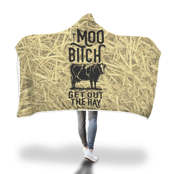 Moo Bitch Hooded Blanket
