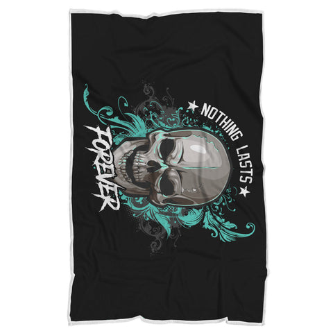 Gothic Skull Sherpa Blanket