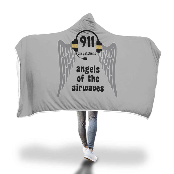 Dispatcher Angels Of The Airwaves Hooded Blanket Grey
