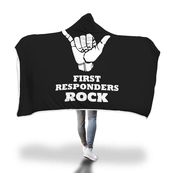 First Responders Rock Hooded Blanket