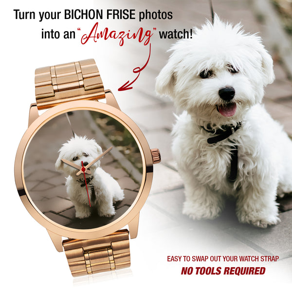 Personalized Rose Gold Custom Photo Watch